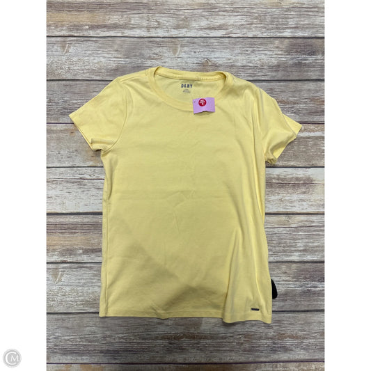 Top Short Sleeve Basic By Dkny In Yellow, Size: M