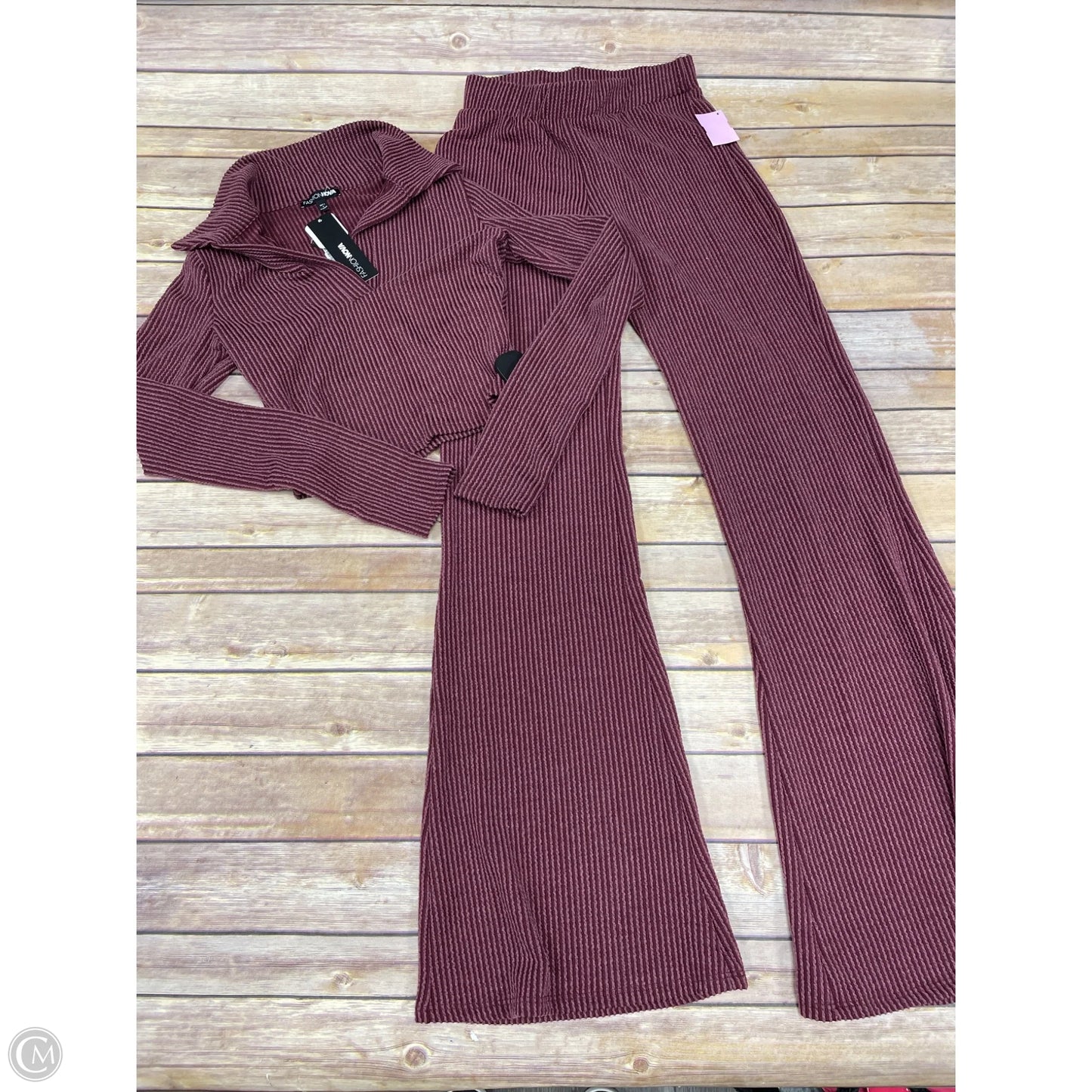 Pants Set 2pc By Fashion Nova In Red, Size: S