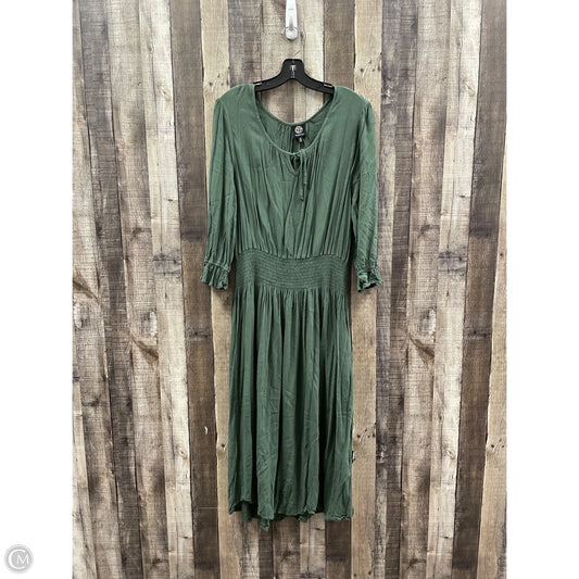 Dress Casual Maxi By Bobeau In Green, Size: 1x