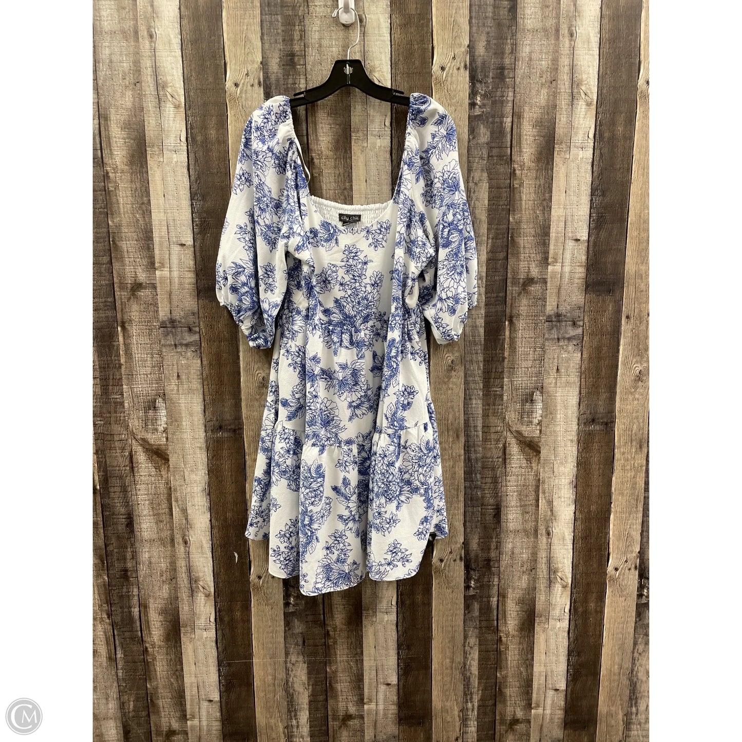 Dress Casual Midi By City Chic In Blue, Size: 16
