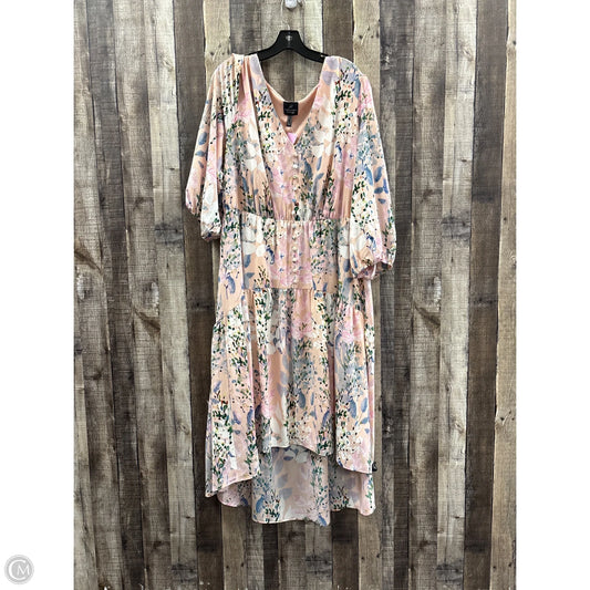 Dress Casual Maxi By Adrianna Papell In Floral Print, Size: 18