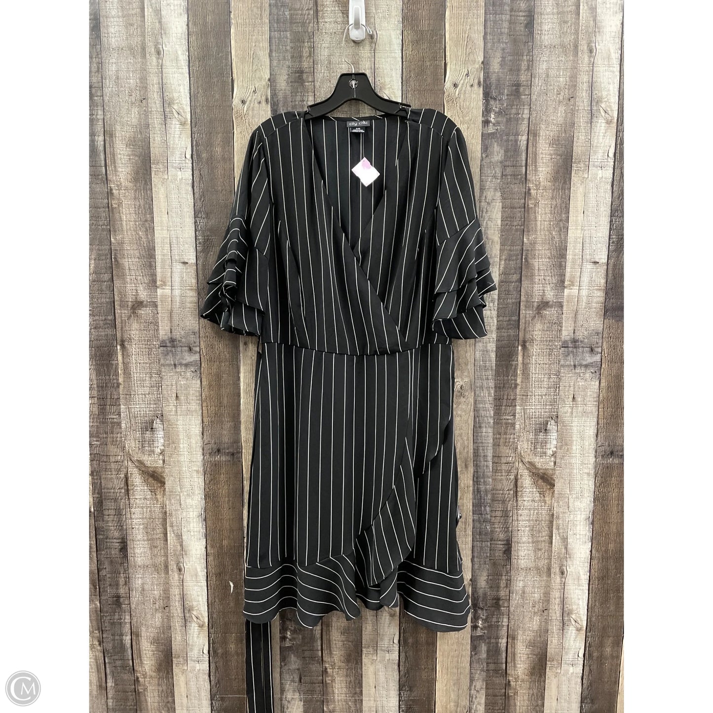 Dress Casual Midi By City Chic In Black, Size: 16