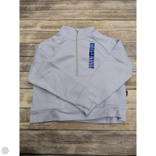 Athletic Top Long Sleeve Collar By Danskin In Blue, Size: L