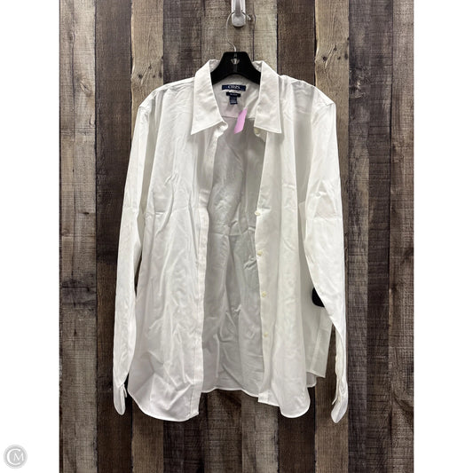 Top Long Sleeve By Chaps In White, Size: Xl