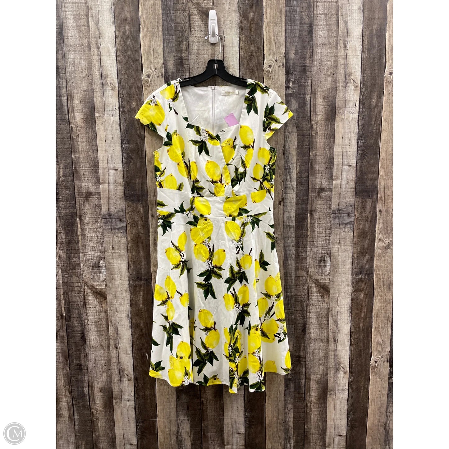 Dress Casual Midi By Cme In Yellow, Size: 2x
