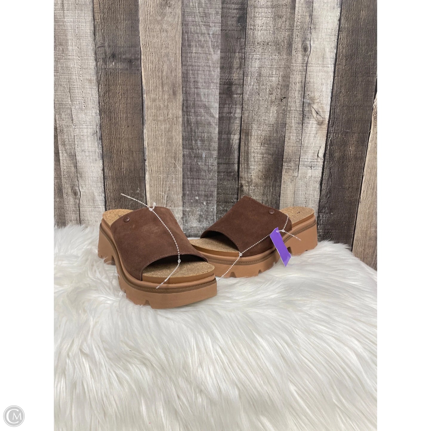 Sandals Heels Platform By Reef In Brown, Size: 10