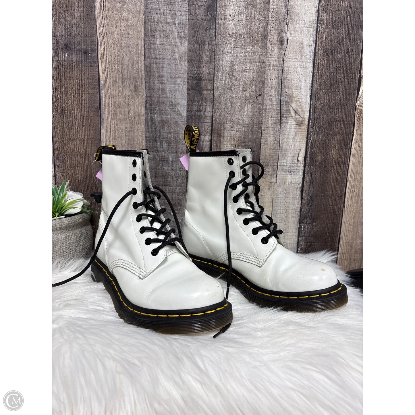 Boots Combat By Dr Martens In White, Size: 7