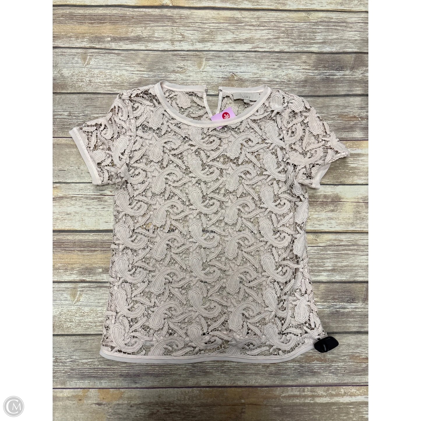 Top Short Sleeve By Loft In Pink, Size: S