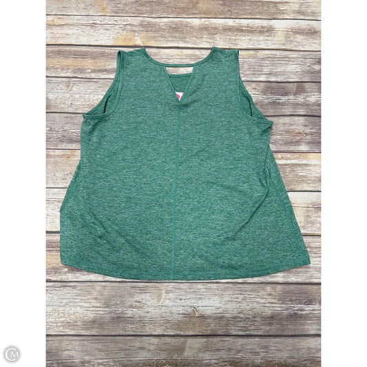 Athletic Tank Top By Ideology In Green, Size: 1x