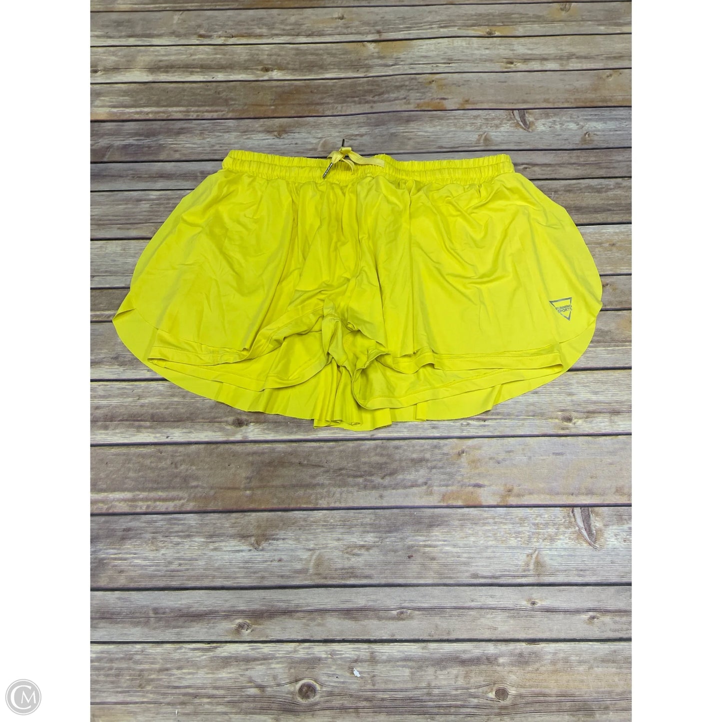 Athletic Shorts By Cme In Yellow, Size: 2x