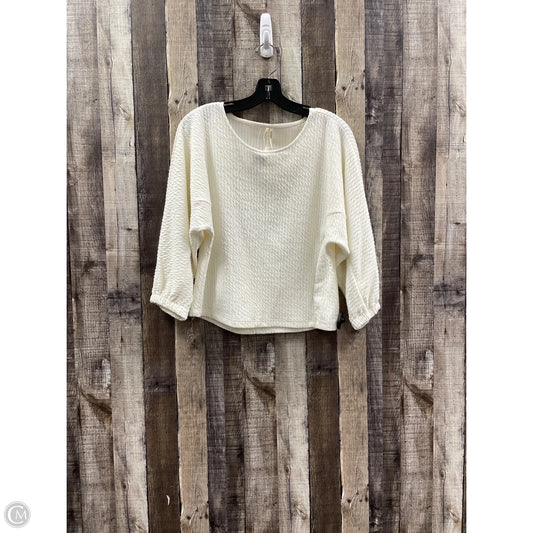 Top Long Sleeve By Anthropologie In White, Size: S