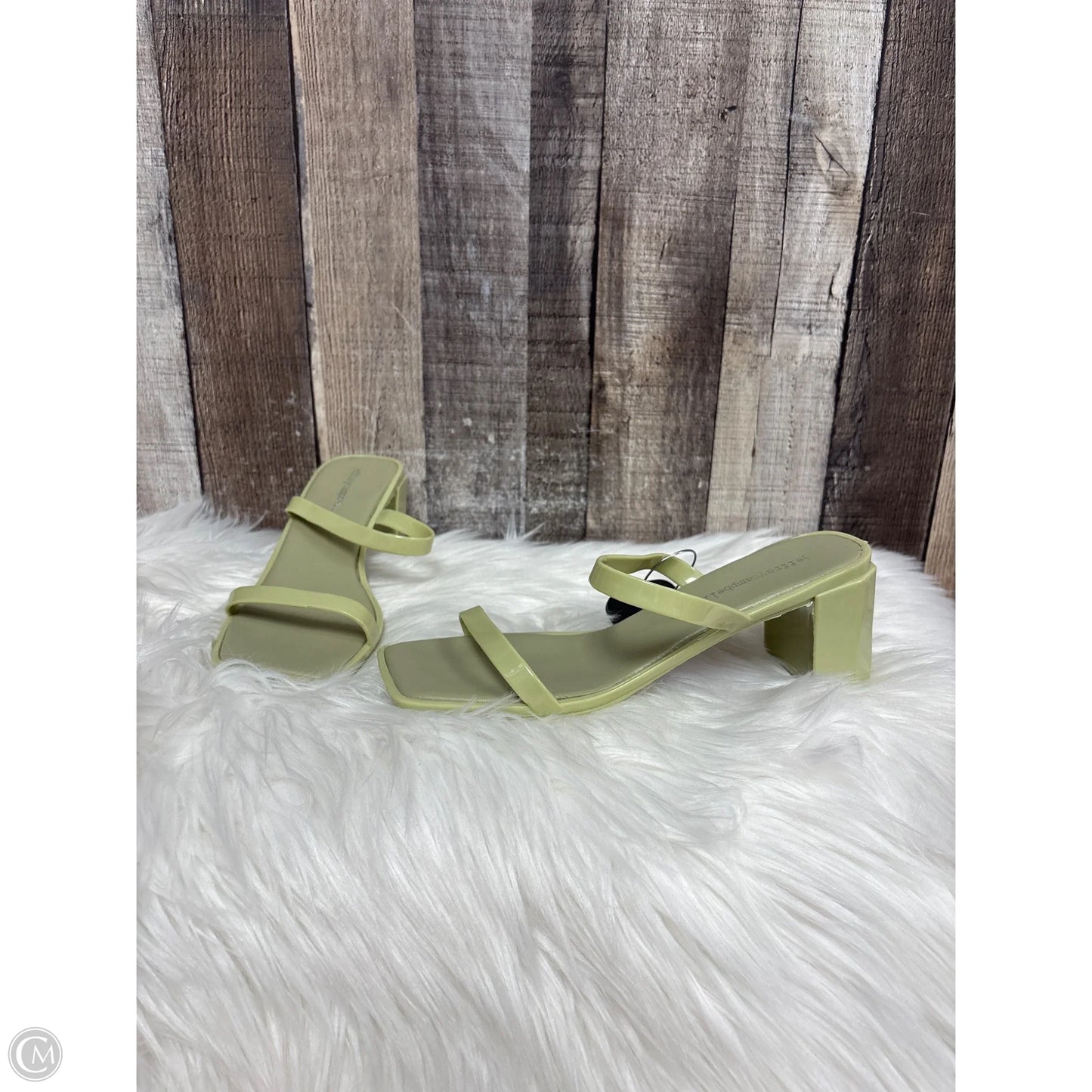Sandals Heels Block By Jeffrey Campbell In Green, Size: 7