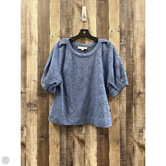 Top Short Sleeve By Loft In Blue, Size: S