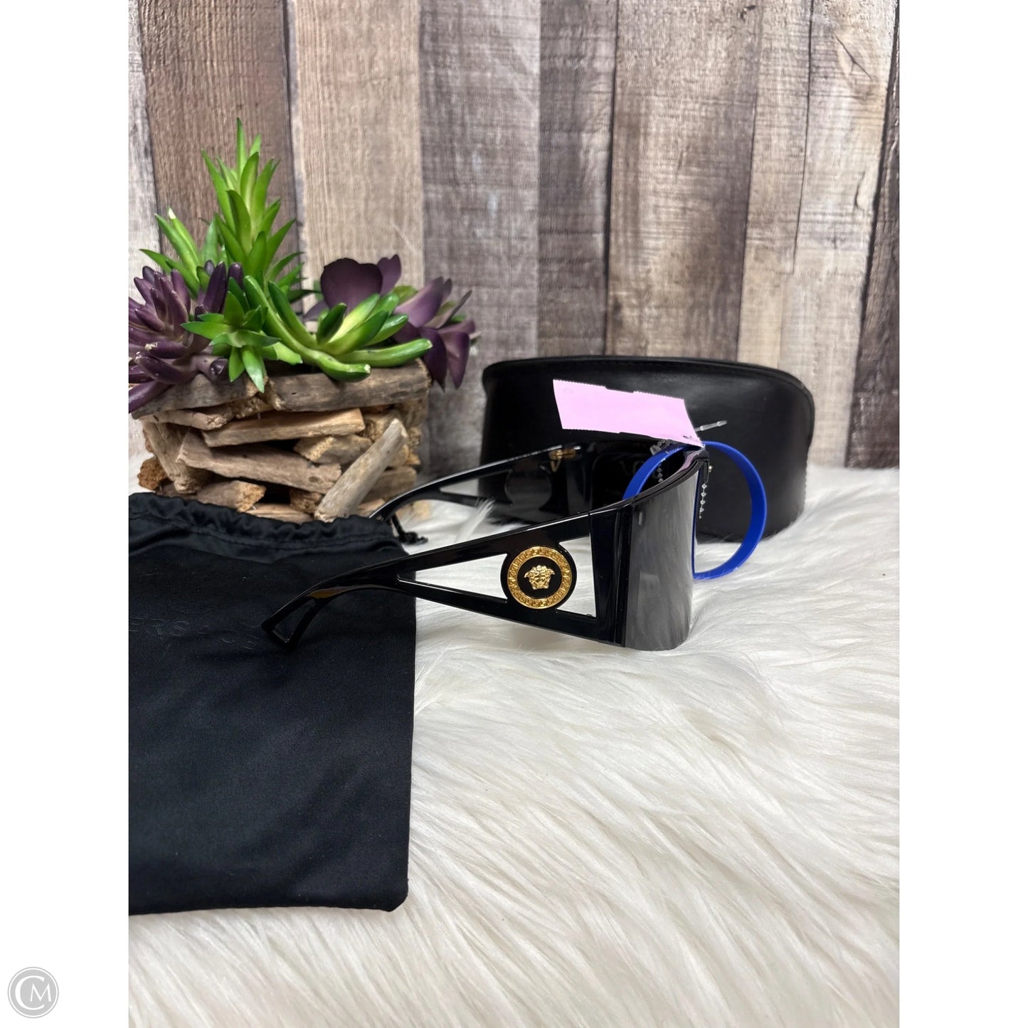 Sunglasses Luxury Designer By Versace, Size: