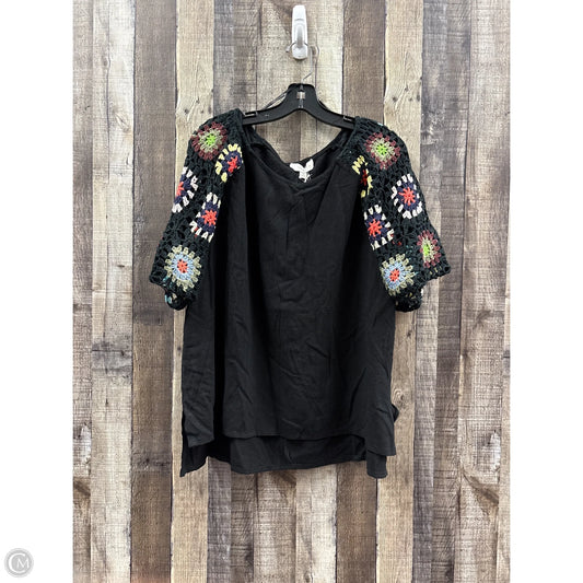 Top Short Sleeve By Umgee In Black, Size: 1x