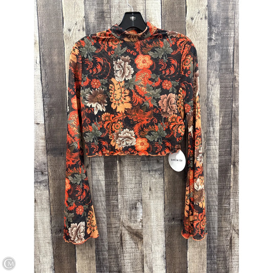 Top Long Sleeve By Shein In Orange, Size: L