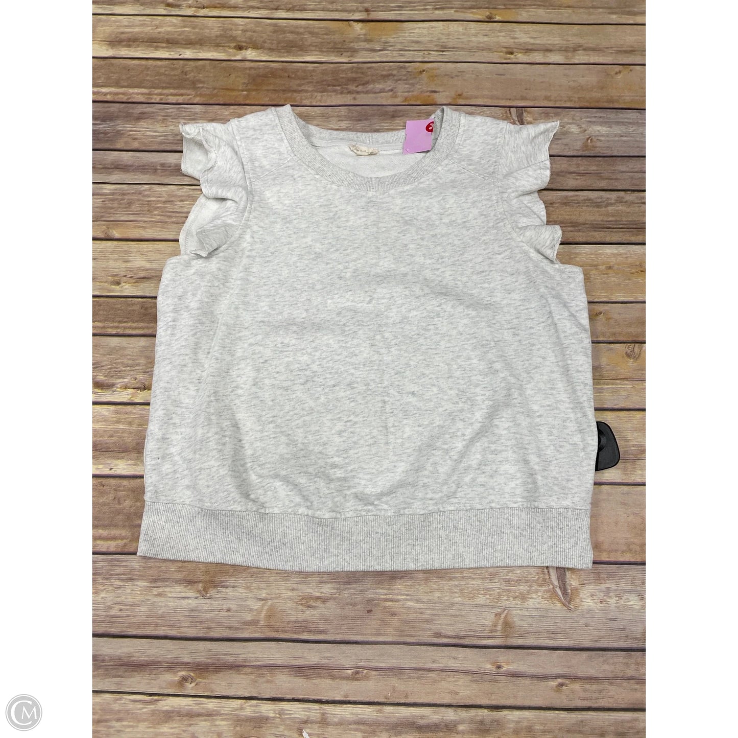 Top Sleeveless By Hem & Thread In Grey, Size: L