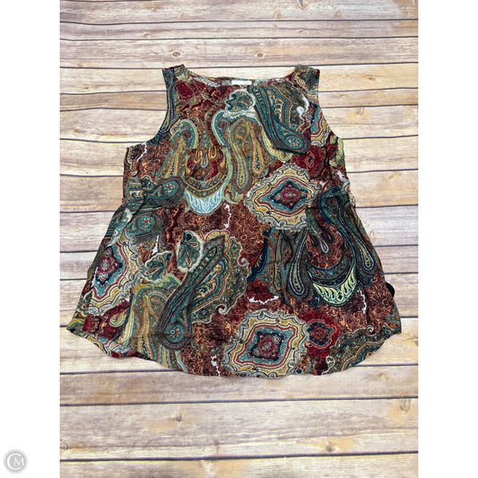 Top Sleeveless By J. Jill In Multi-colored, Size: S