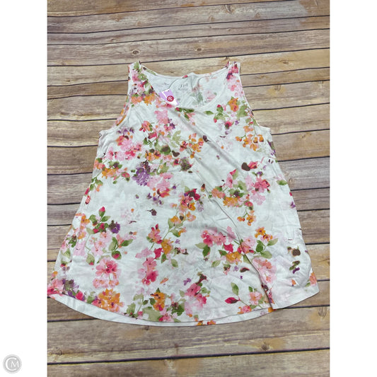 Top Sleeveless Basic By J. Jill In Floral Print, Size: M