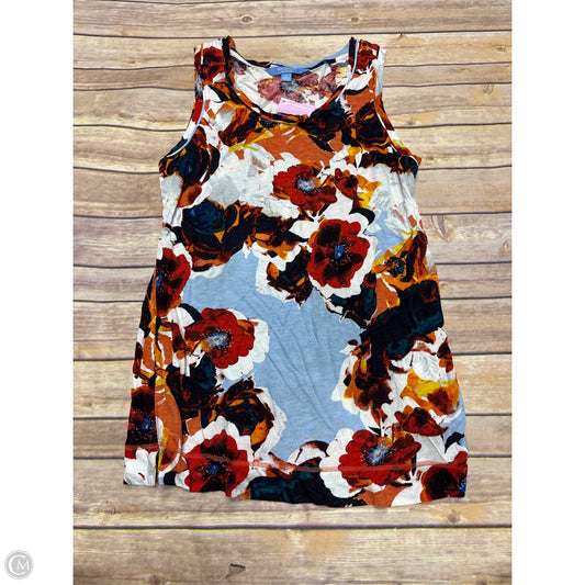 Top Sleeveless Basic By Simply Vera In Floral Print, Size: M