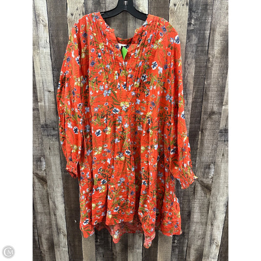 Dress Casual Midi By Terra & Sky In Orange, Size: 2x