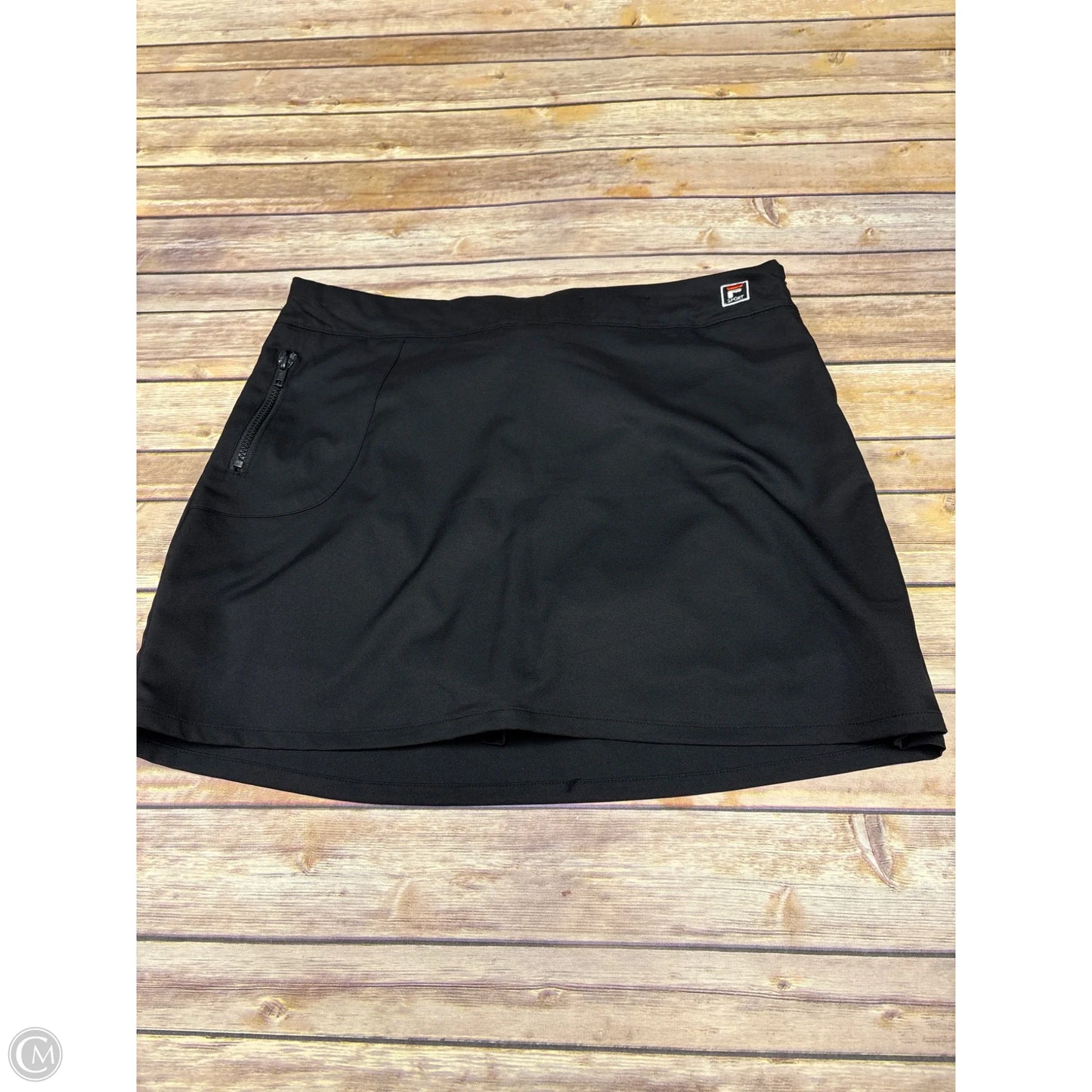 Athletic Skort By Fila In Black, Size: L