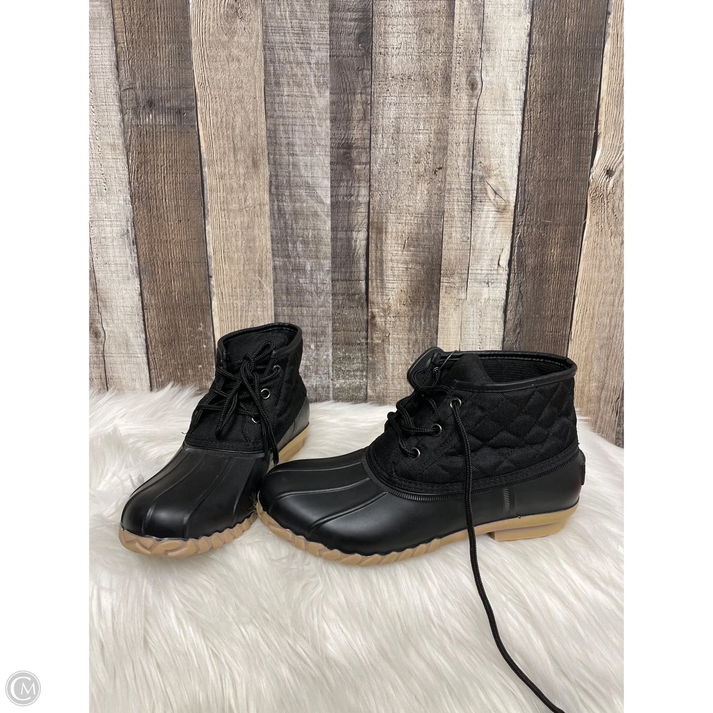 Boots Rain By St Johns Bay In Black, Size: 7