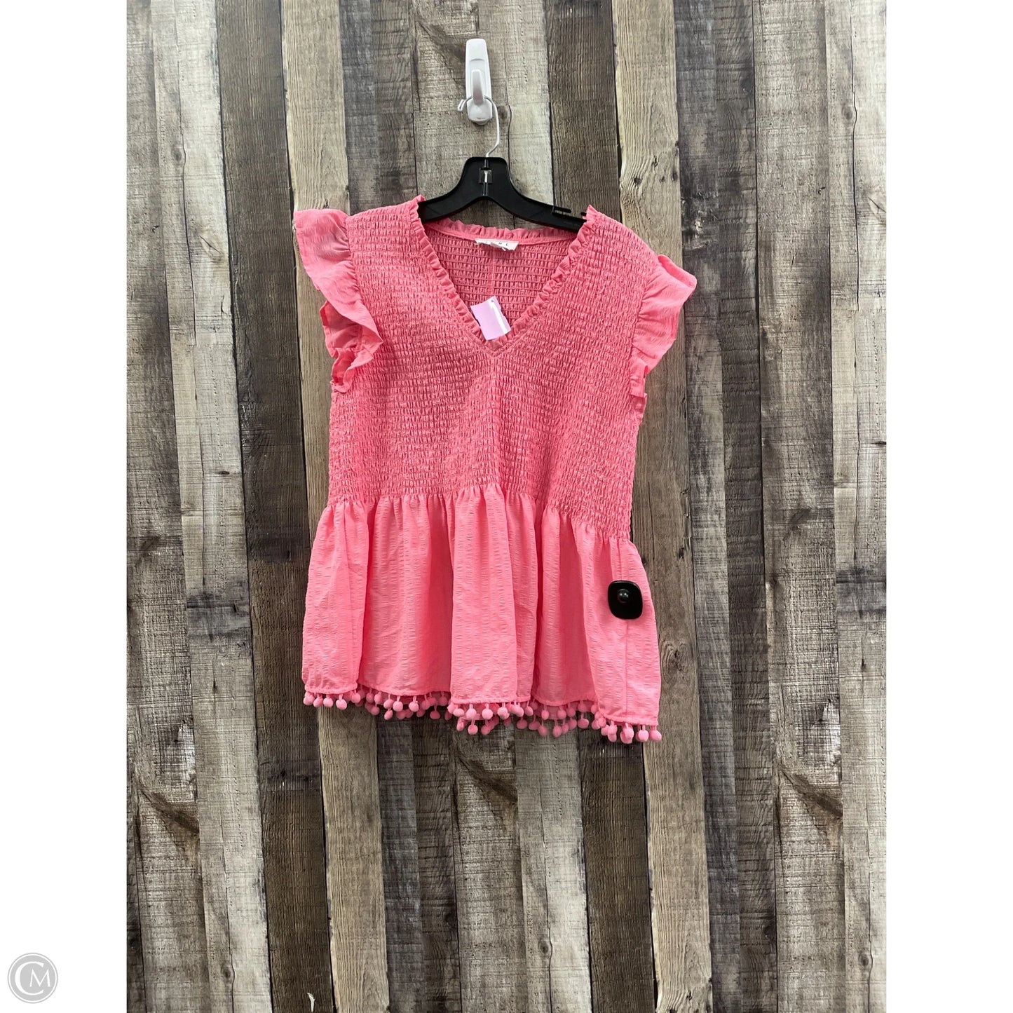 Top Short Sleeve By Thml In Pink, Size: M