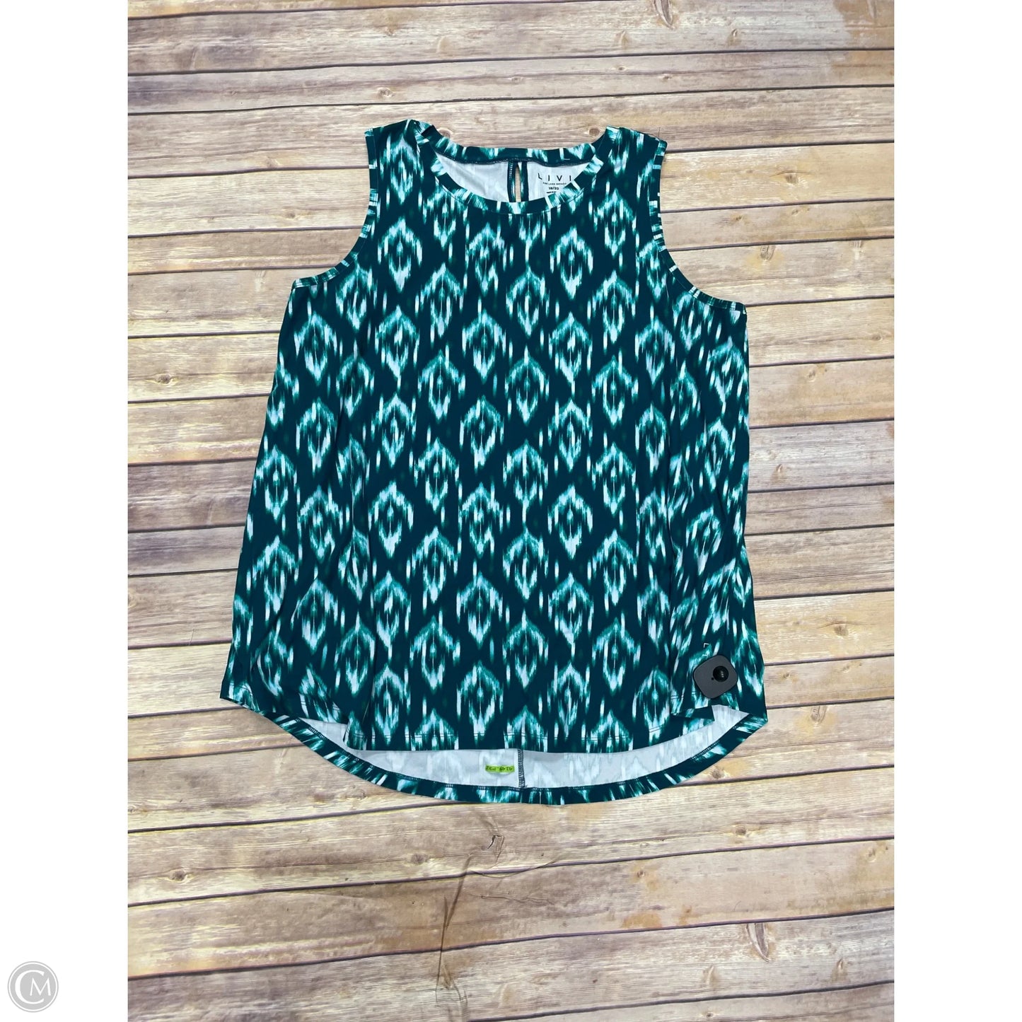 Athletic Tank Top By Livi Active In Blue, Size: 1x