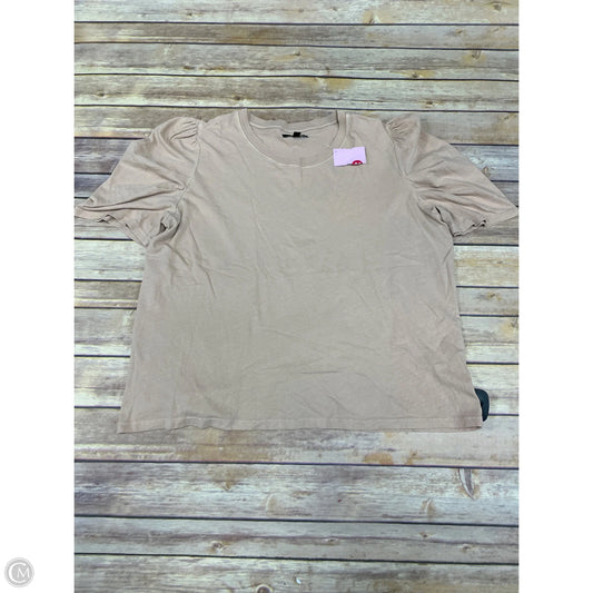 Top Short Sleeve By Joe Fresh In Brown, Size: L