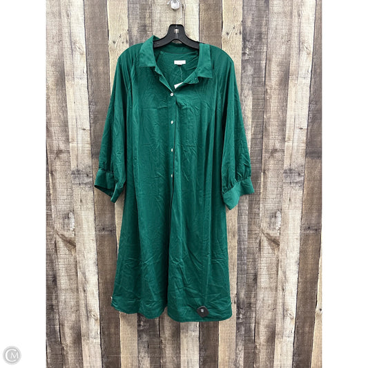 Dress Casual Midi By J. Jill In Green, Size: Xl