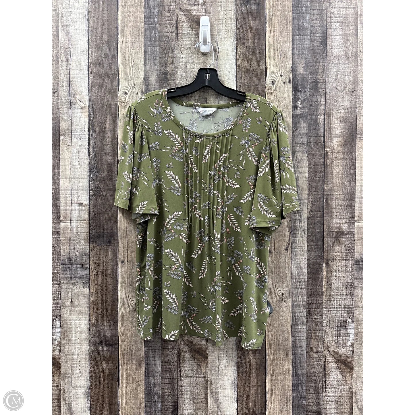Top Short Sleeve By Liz Claiborne In Green, Size: 0x