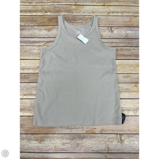 Top Sleeveless Basic By Gap In Grey, Size: M