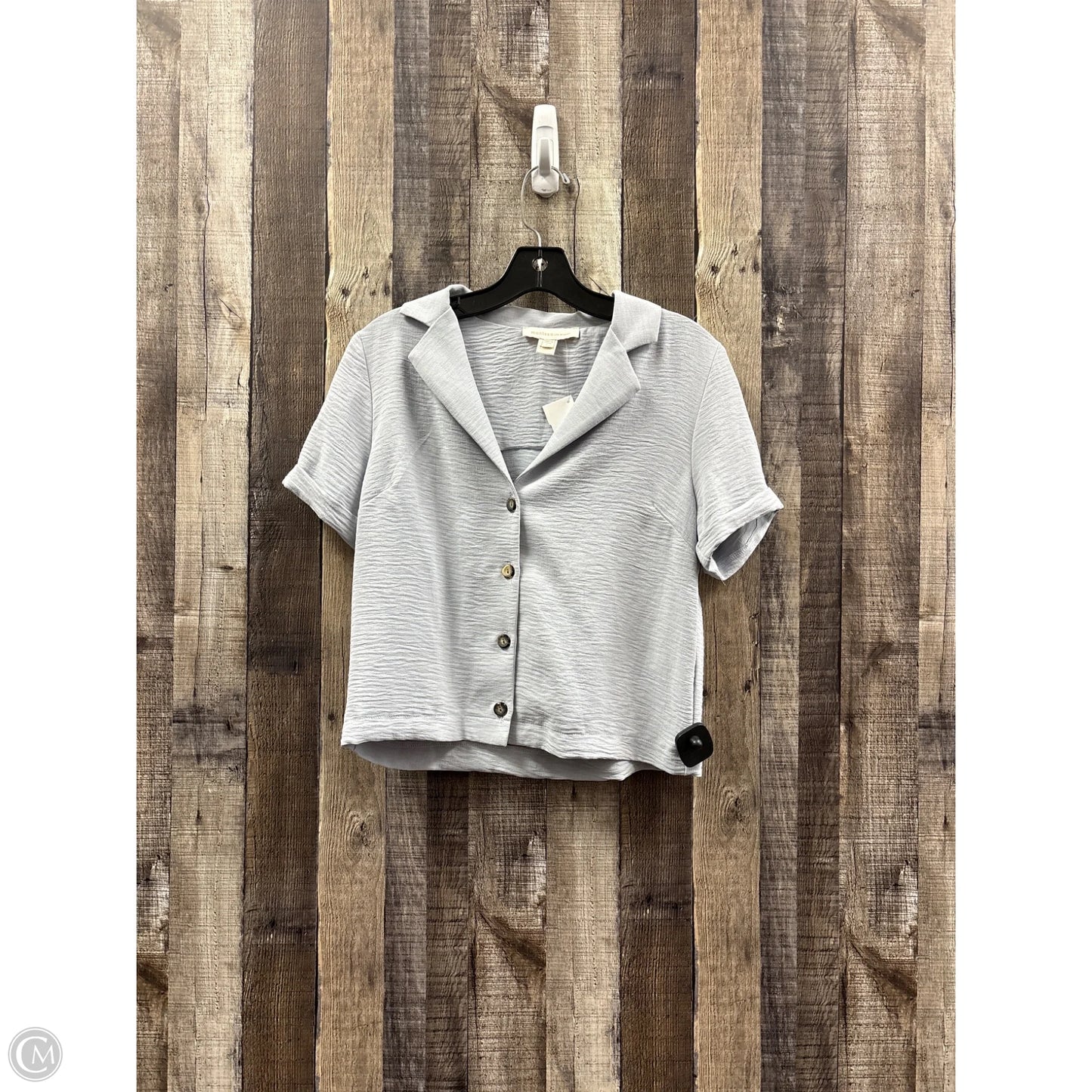 Top Short Sleeve By Monteau In Blue, Size: L