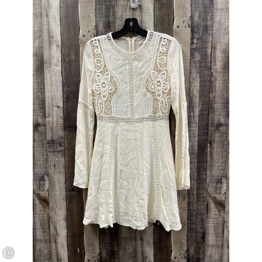 Dress Casual Short By Forever 21 In Cream, Size: M
