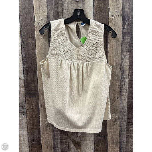 Top Sleeveless By Old Navy In Tan, Size: Xl