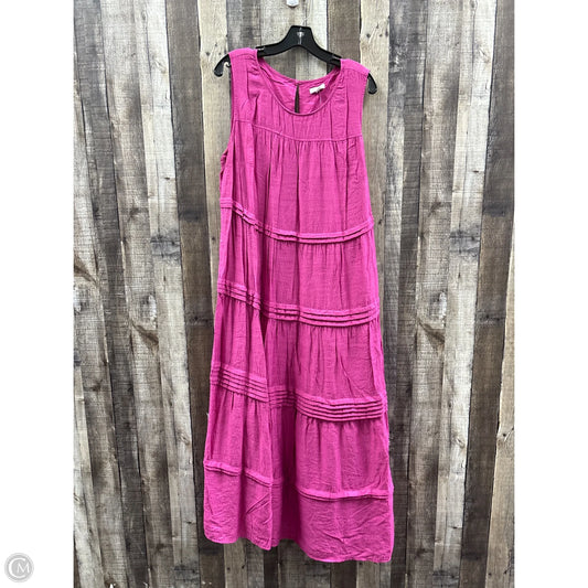 Dress Casual Maxi By J. Jill In Pink, Size: Xl