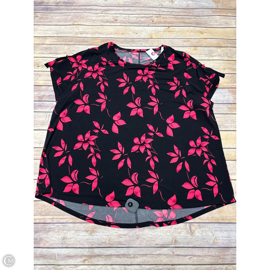 Top Short Sleeve By Lane Bryant In Black, Size: 3x