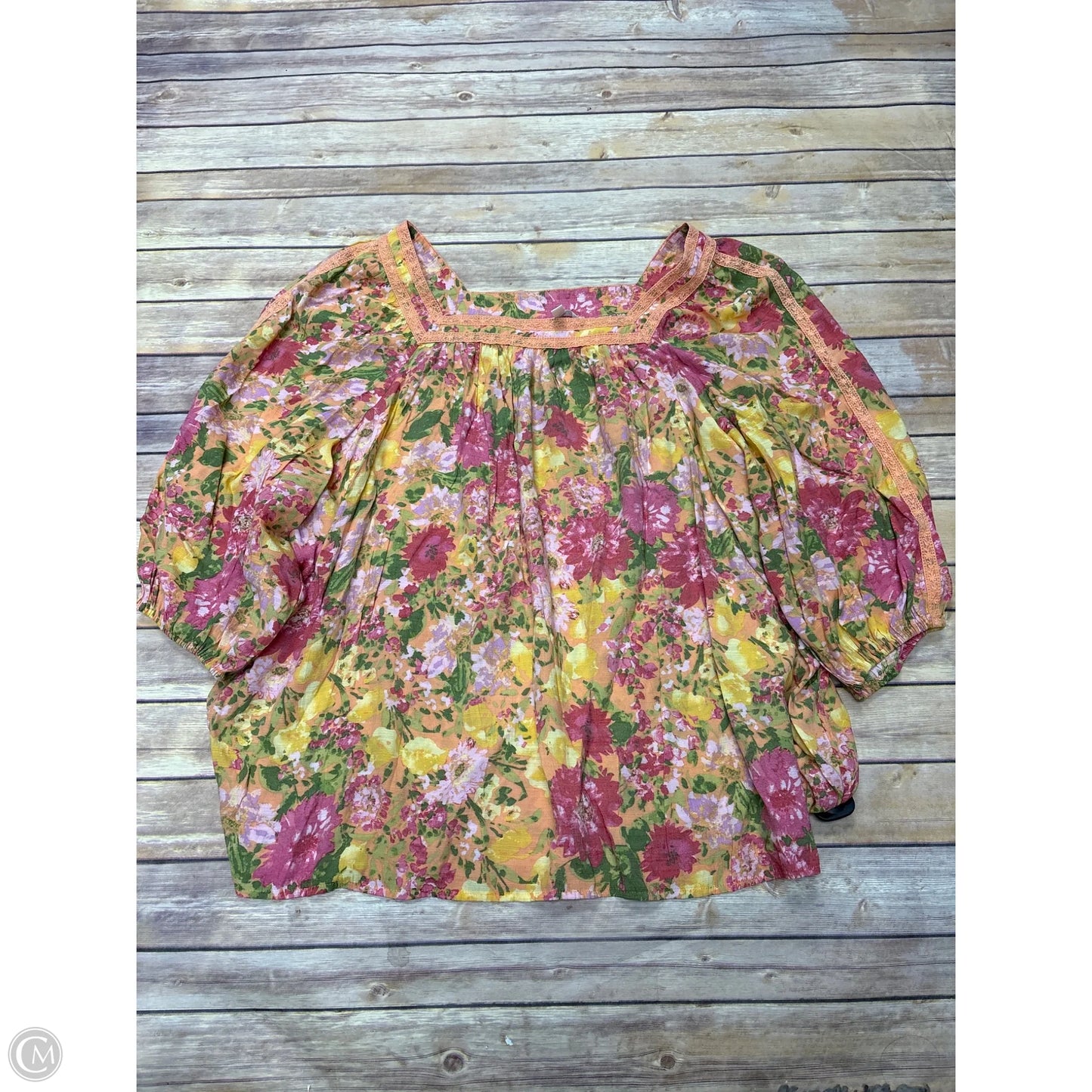 Top Long Sleeve By Lc Lauren Conrad In Floral Print, Size: 3x