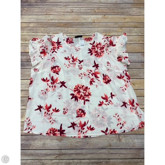 Top Short Sleeve By Lane Bryant In Floral Print, Size: 3x