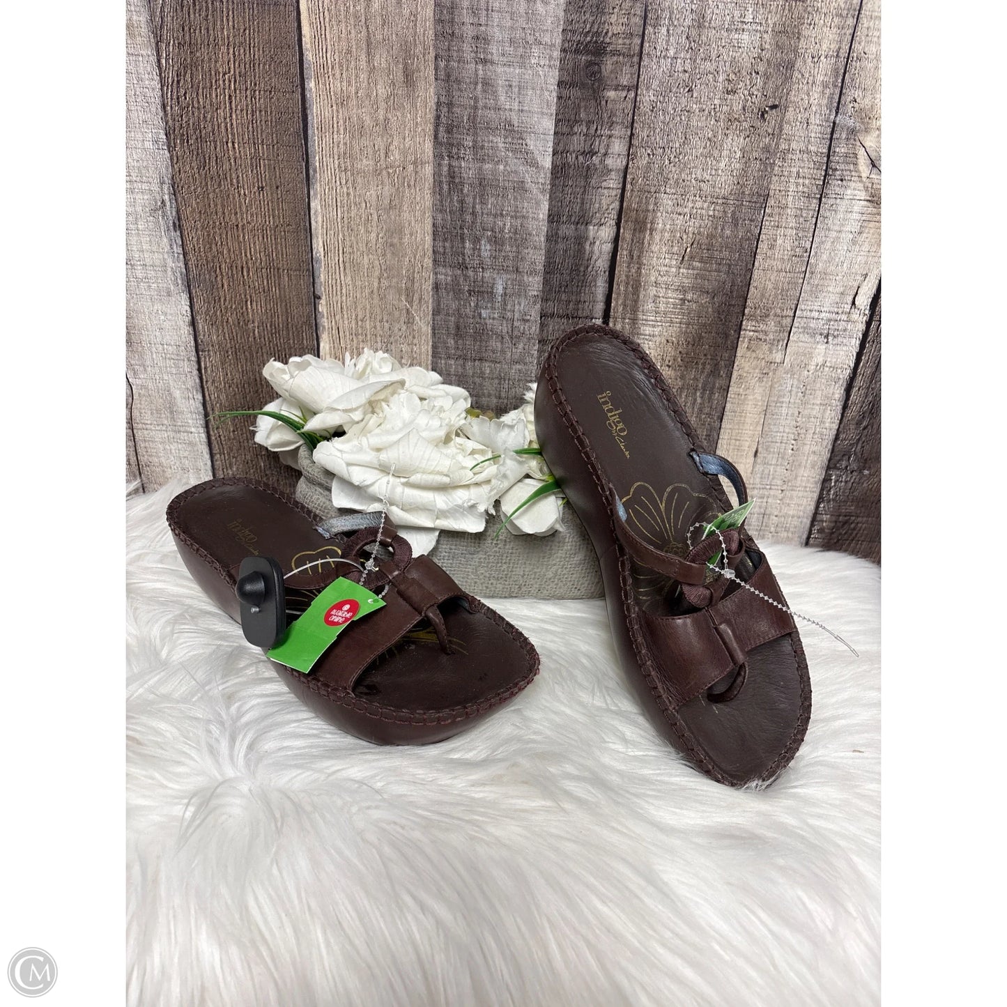 Sandals Heels Platform By Clarks In Brown, Size: 7.5