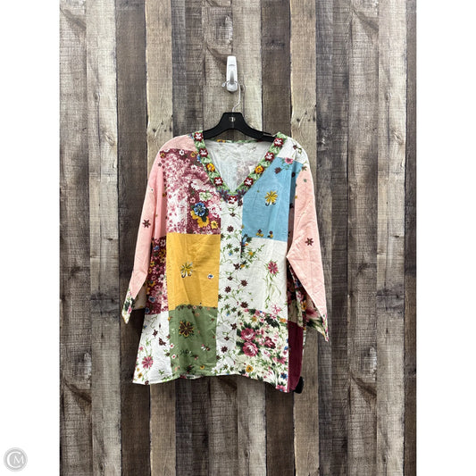 Top Short Sleeve By Cmf In Floral Print, Size: 2x