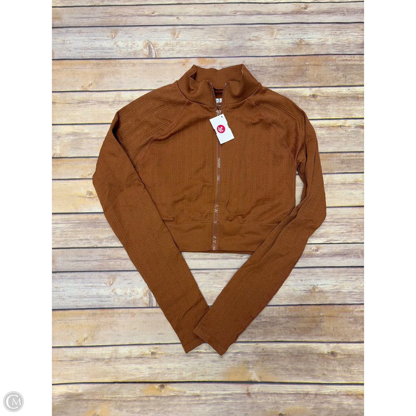 Athletic Jacket By Forever 21 In Orange, Size: M