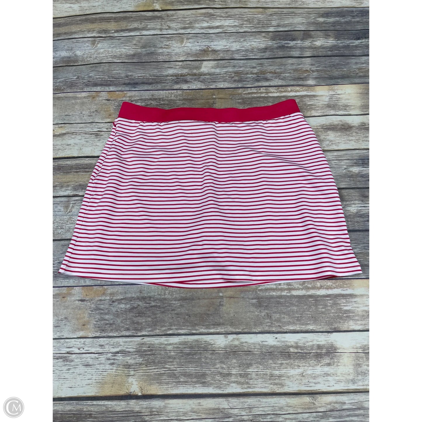 Skirt Mini & Short By Chicos In Striped Pattern, Size: Xl
