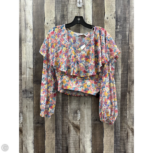 Top Long Sleeve By Zara In Multi-colored, Size: S