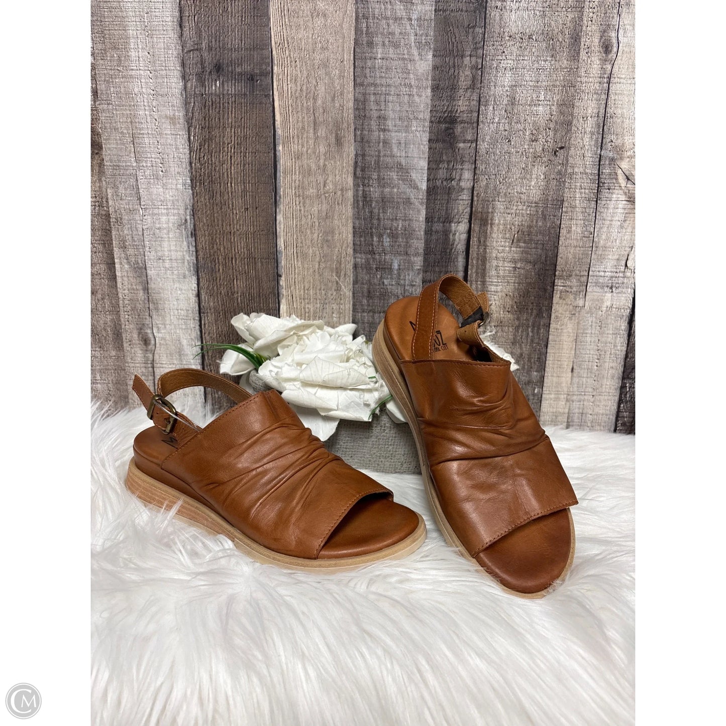 Sandals Heels Platform By Miz Mooz In Brown, Size: 7