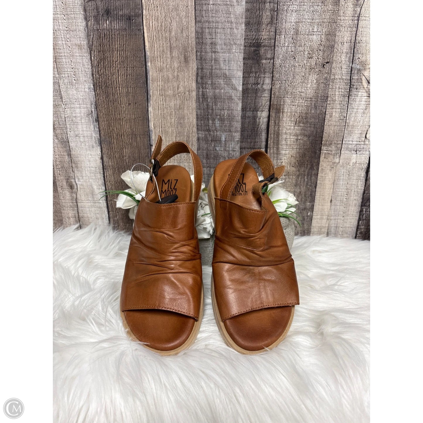 Sandals Heels Platform By Miz Mooz In Brown, Size: 7