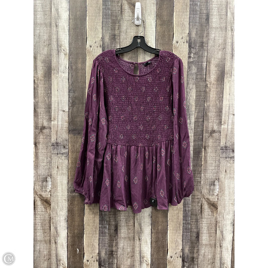 Top Long Sleeve By Torrid In Purple, Size: 2x