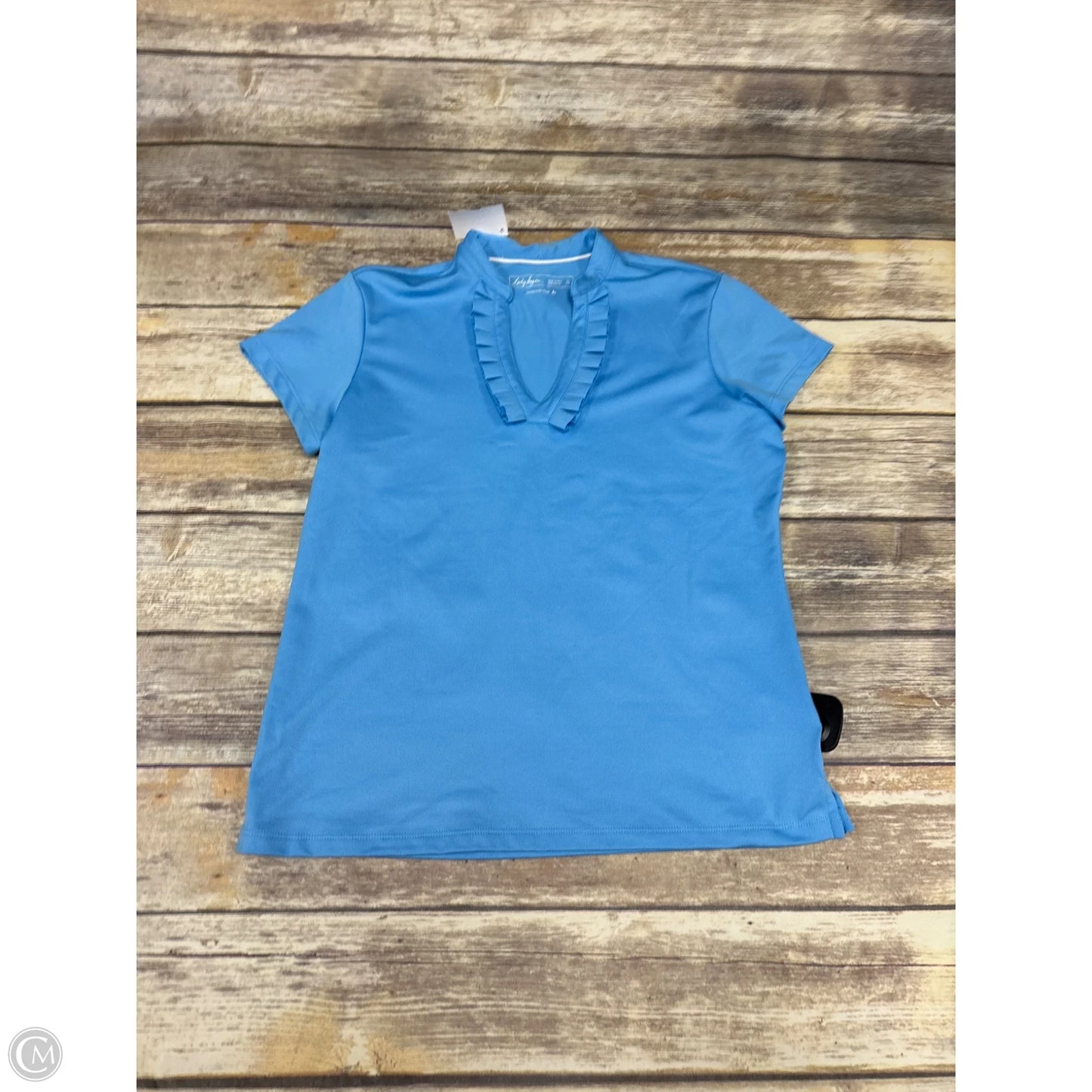 Athletic Top Short Sleeve By Lady Hagen In Blue, Size: S