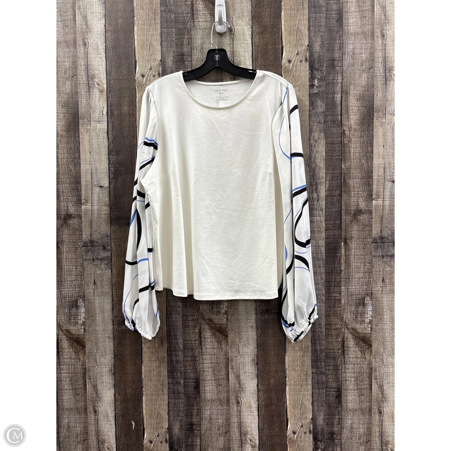 Top Long Sleeve By Nine West In White, Size: Xxl